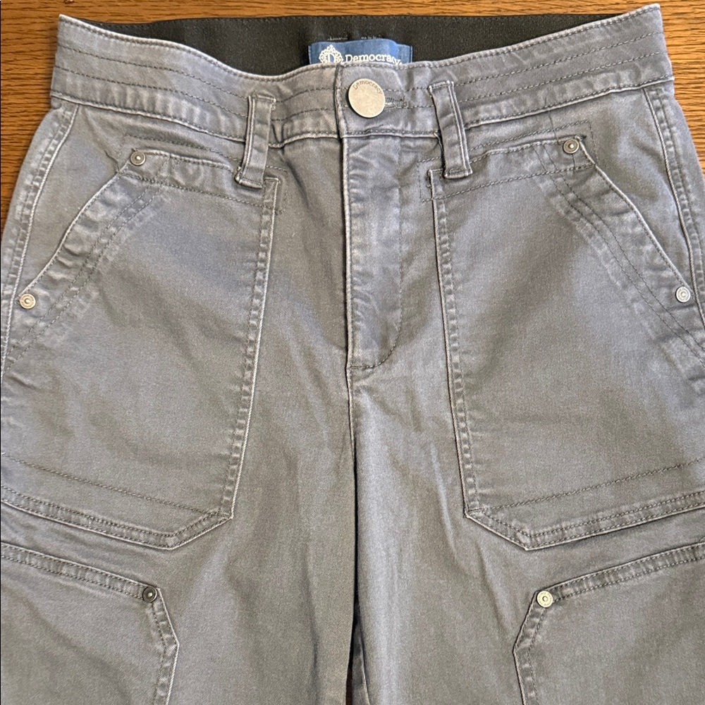 Democracy Gray Cargo Denim Pants